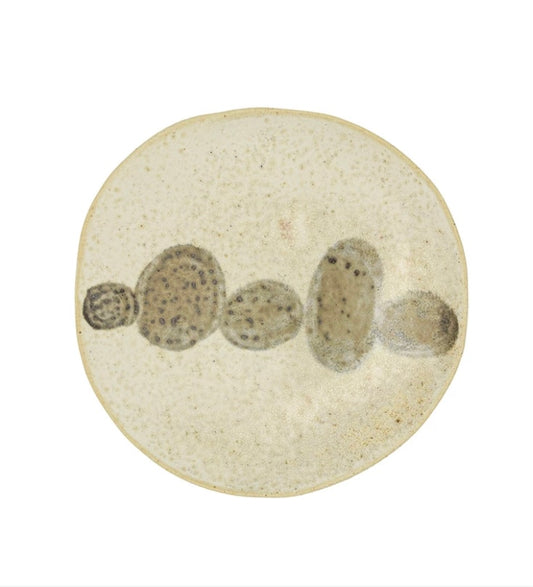 Hand-Painted Stoneware Dish