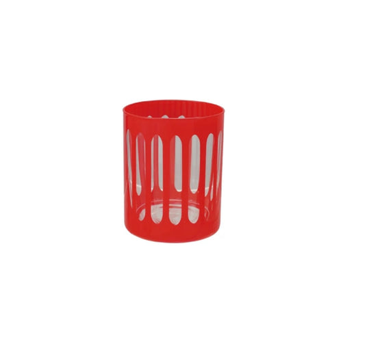 Striped Drinking Glass, Red