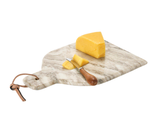 Marble Cheese/Cutting Board with Canape Knife, Set of 2
