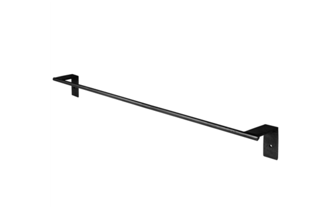 BECK IRON TOWEL ROD, BLACK - LRG