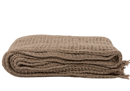 60"L x 50"W Cotton Waffle Weave Throw