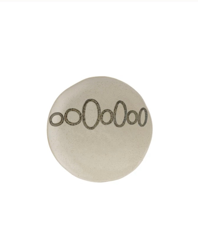 Hand-Painted Stoneware Plate