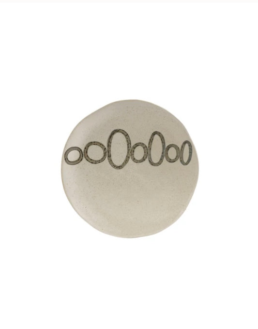Hand-Painted Stoneware Plate