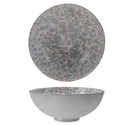 Serving Bowl, Reactive Glaze, Blue & White (Each One Will Vary)