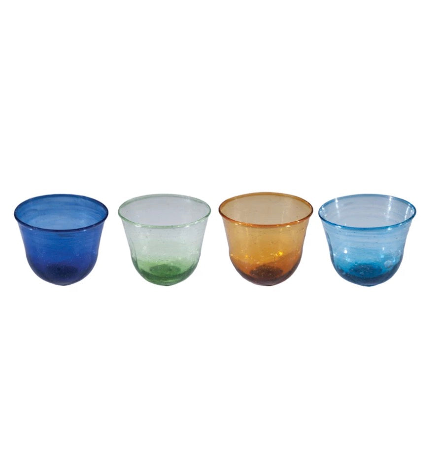 Hand Blown Seeded Glass