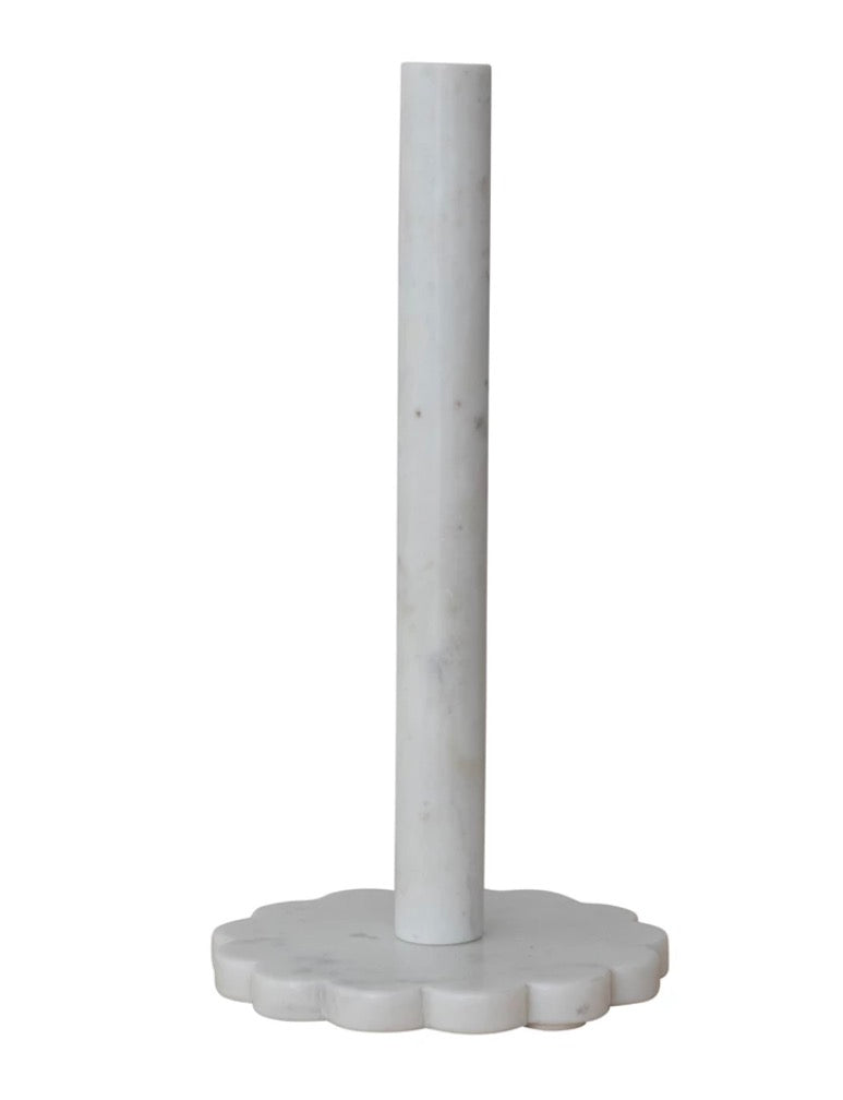 Marble Scalloped Paper Towel Holder
