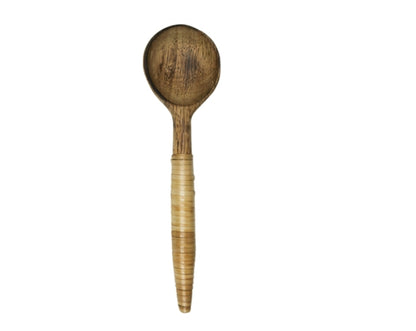 KOTA SPOON, MANGO WOOD & RATTAN - SM