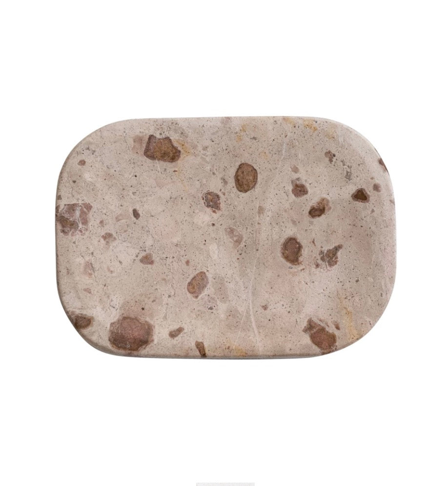 Marble Soap Dish, Buff Color