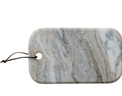 Marble Cheese/Serving Board with Leather Tie