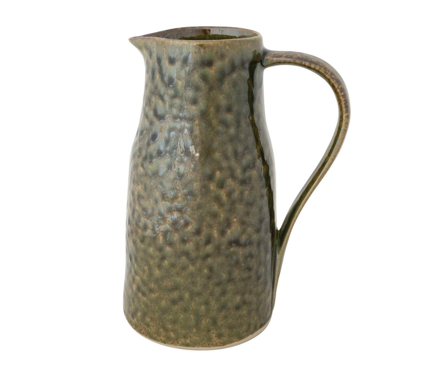 2 Quart Stoneware Pitcher, Green