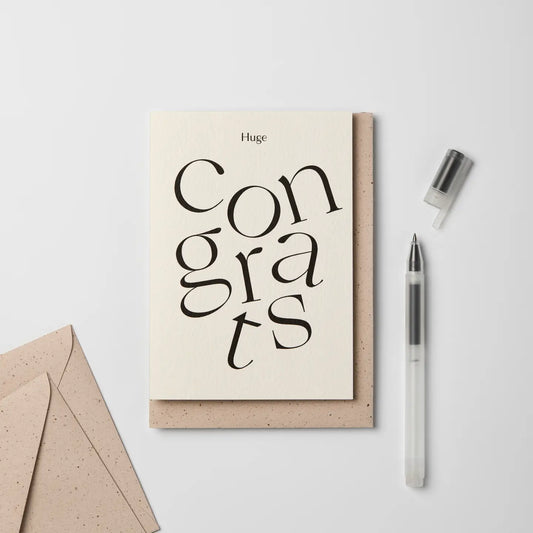 Serif Type Huge Congrats Card