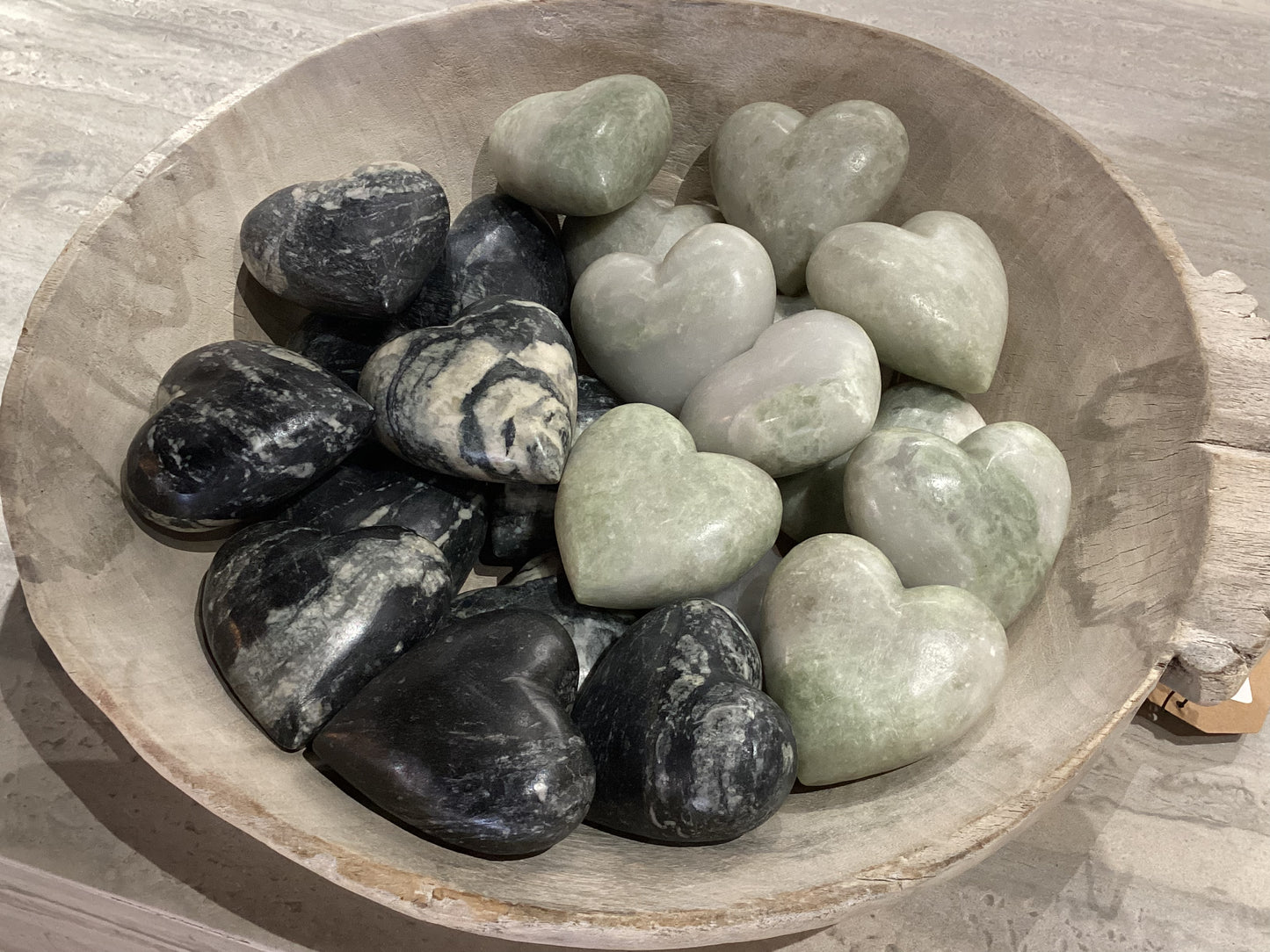 Green/ Black Marble Heart