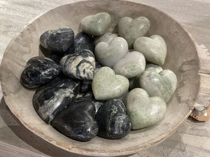 Green/ Black Marble Heart