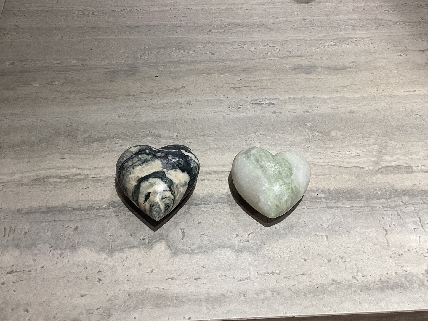 Green/ Black Marble Heart