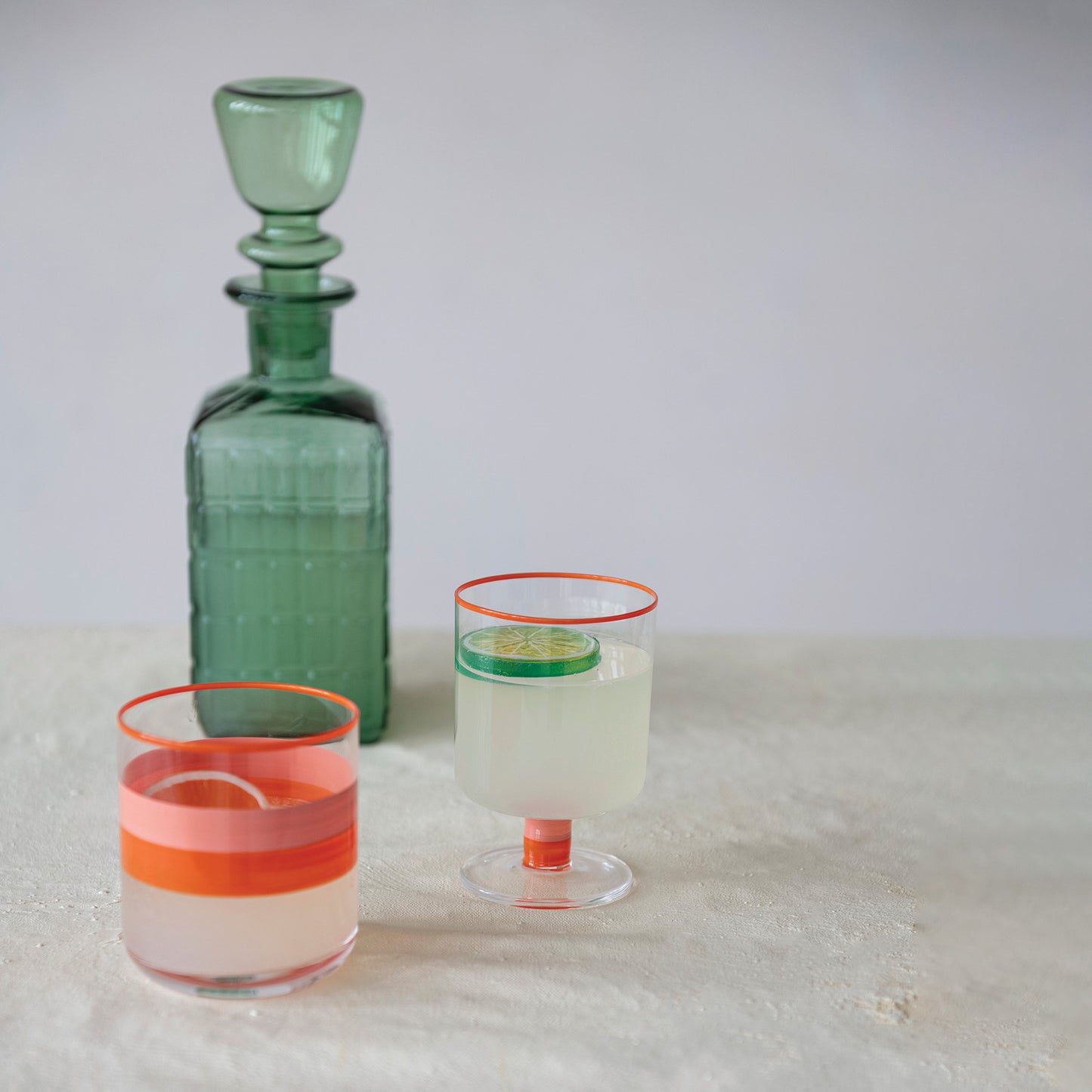 Striped Drinking Glass