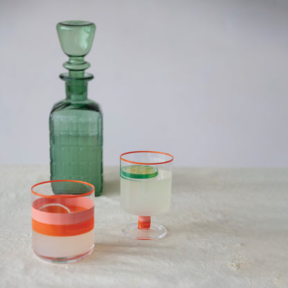 Striped Drinking Glass
