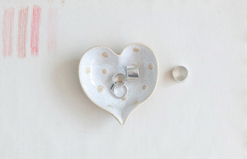 Heart Dish with Dots