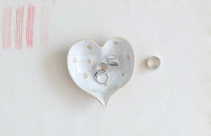 Heart Dish with Dots