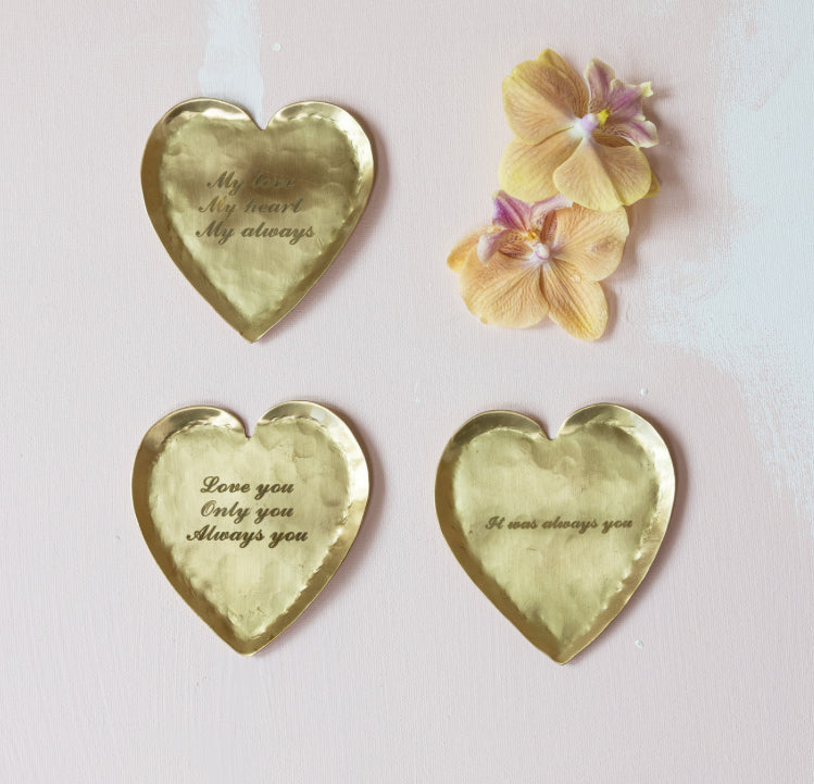 Brass Engraved Heart