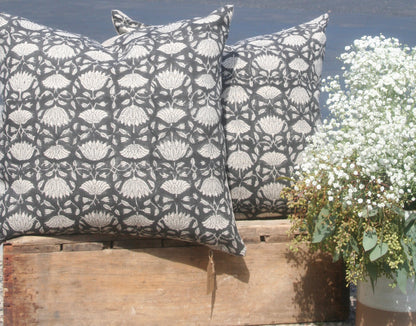 LINEN THROW PILLOW FLORAL (INDIA): 2 patterns