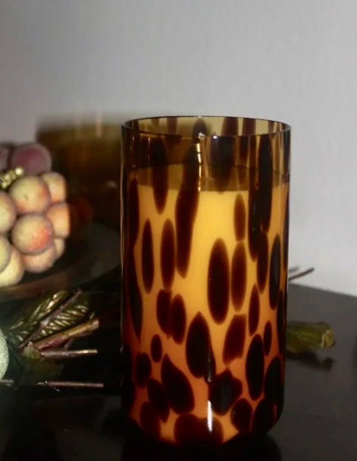 Tortoise Glass Candle in Pumpkin Spice