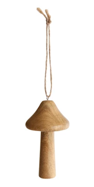 Wood Mushroom Ornament, 6 styles