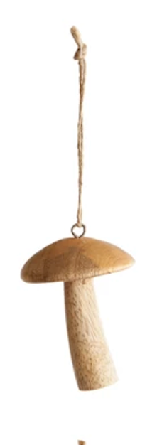 Wood Mushroom Ornament, 6 styles