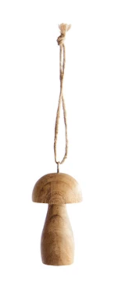 Wood Mushroom Ornament, 6 styles