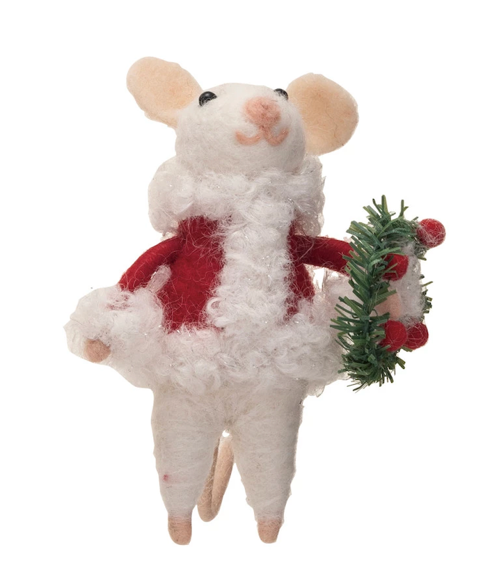 Santa Mouse Ornament, 2 styles