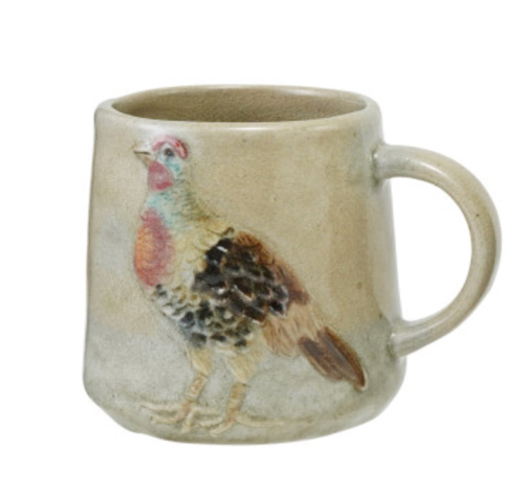 16 oz. Hand-Painted Stoneware Mug