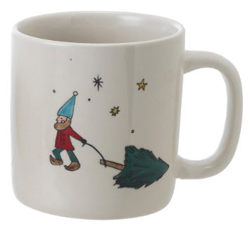 16 oz. Stoneware Mug w/Wax Relief Image