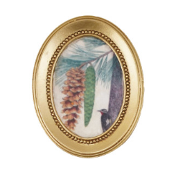 Resin Mini Framed Vintage Seasonal Art Magnet, Gold Finish, 9 Styles