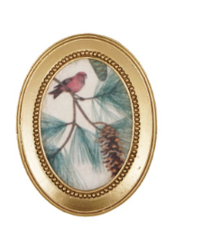 Resin Mini Framed Vintage Seasonal Art Magnet, Gold Finish, 9 Styles
