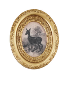 Resin Mini Framed Vintage Seasonal Art Magnet, Gold Finish, 9 Styles