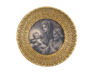 Resin Mini Framed Vintage Seasonal Art Magnet, Gold Finish, 9 Styles