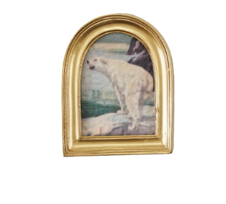 Resin Mini Framed Vintage Seasonal Art Magnet, Gold Finish, 9 Styles