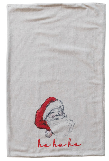 Snowman/Santa Image Tea Towel