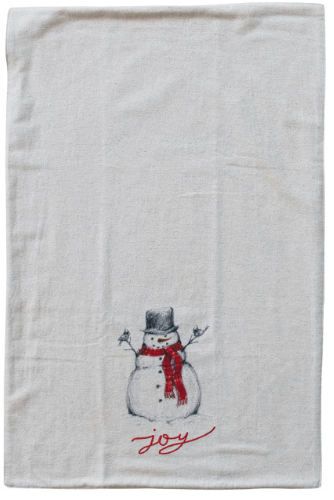 Snowman/Santa Image Tea Towel