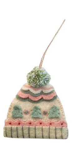 Handmade Wool Felt Hat Shaped Ornament