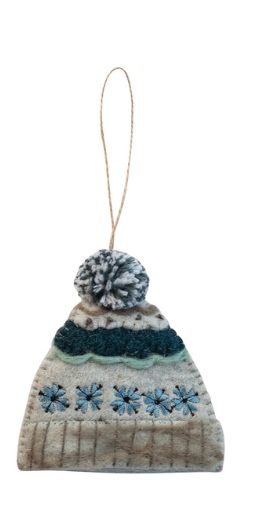 Handmade Wool Felt Hat Shaped Ornament