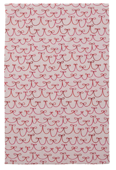 Woven Printed Microfibre Tea Towel with Holiday Pattern, 4 Styles