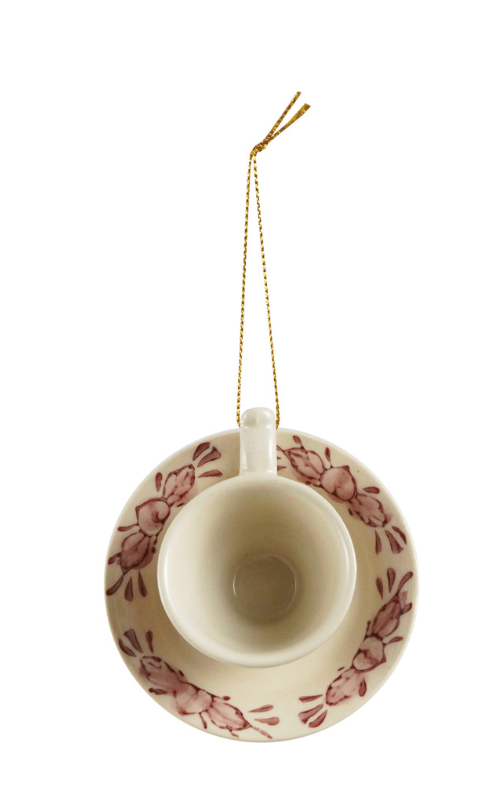 Stoneware Teapot/Teacup Ornament, 2 styles