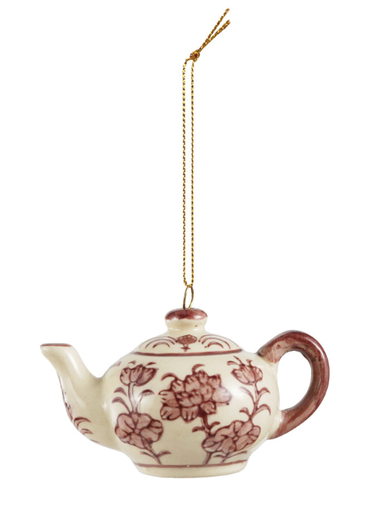 Stoneware Teapot/Teacup Ornament, 2 styles