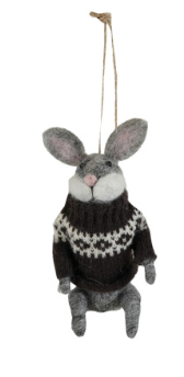 Animal in Sweater Ornament