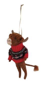Animal in Sweater Ornament