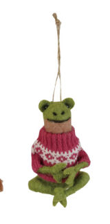 Animal in Sweater Ornament