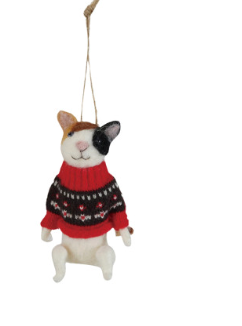 Animal in Sweater Ornament