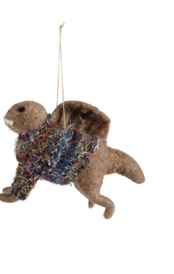 Dinosaur in Sweater Ornament