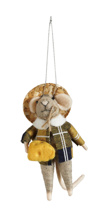 Tourist Mouse Ornament
