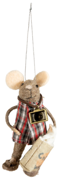 Tourist Mouse Ornament